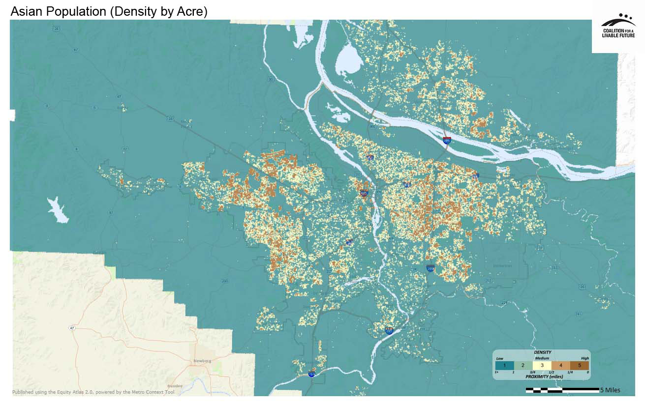 Asian Population (Density by Acre)