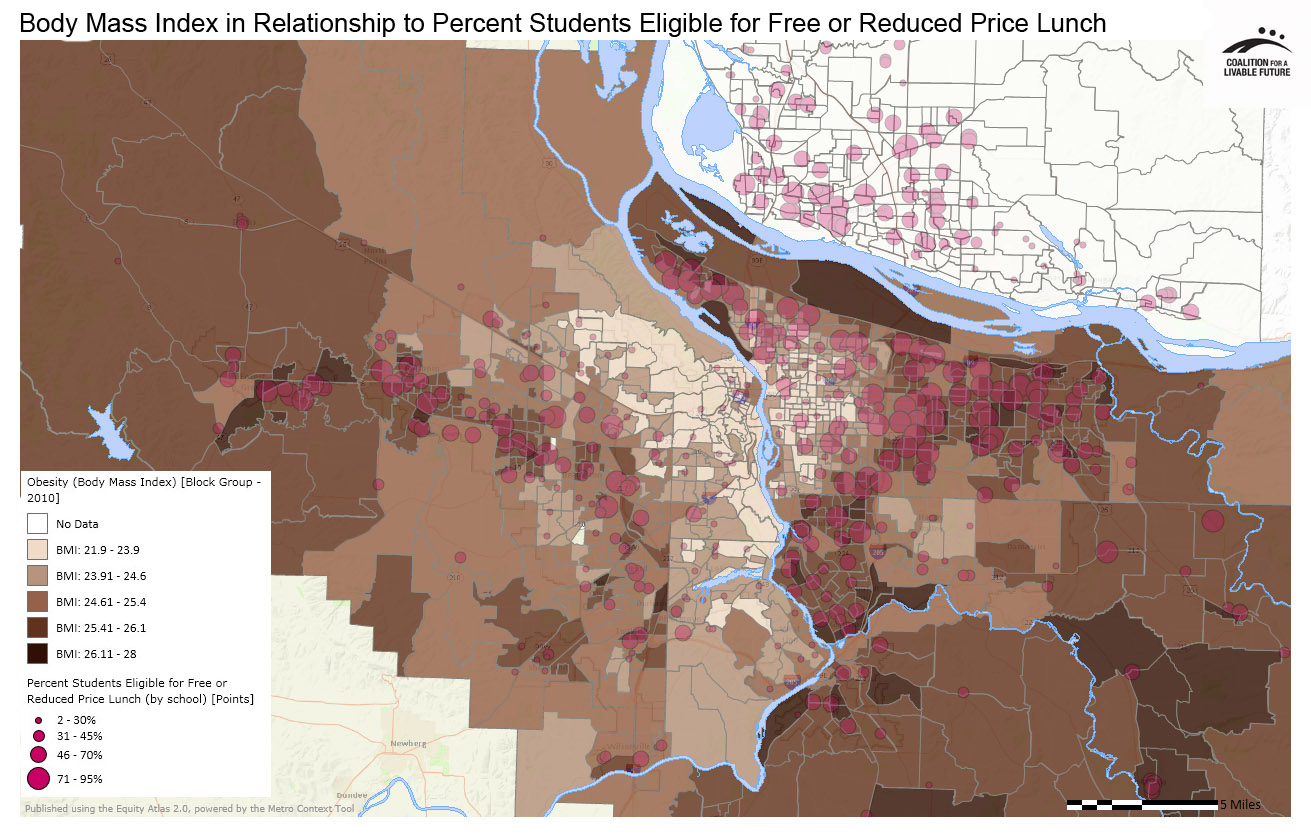 Body Mass Index in Relationship to Percent Students Eligible for Free or Reduced Price Lunch Body Mass Index in Relationship to Percent Students Eligible for Free or Reduced Price Lunch