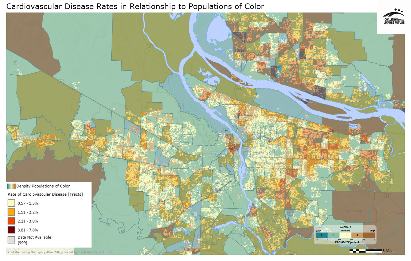 Cardiovascular Disease Rates in Relationship to Populations of Color