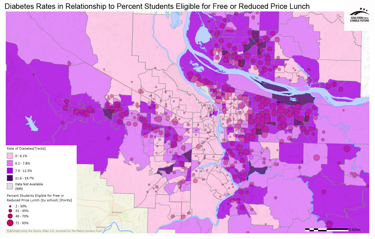 Diabetes Rates in Relationship to Percent Students Eligible for Free or Reduced Price Lunch Diabetes Rates in Relationship to Percent Students Eligible for Free or Reduced Price Lunch