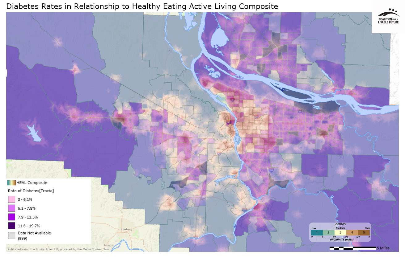 Diabetes Rates in Relationship to Healthy Eating Active Living Composite Diabetes Rates in Relationship to Healthy Eating Active Living Composite