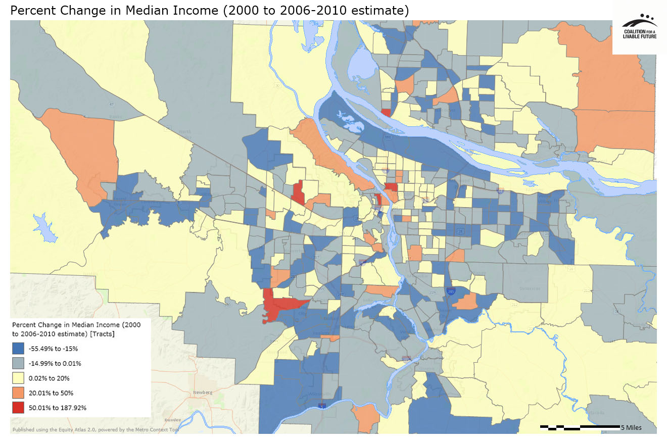 Percent Change in Median Income (2000 to 2006-2010 estimate) Percent Change in Median Income (2000 to 2006-2010 estimate)