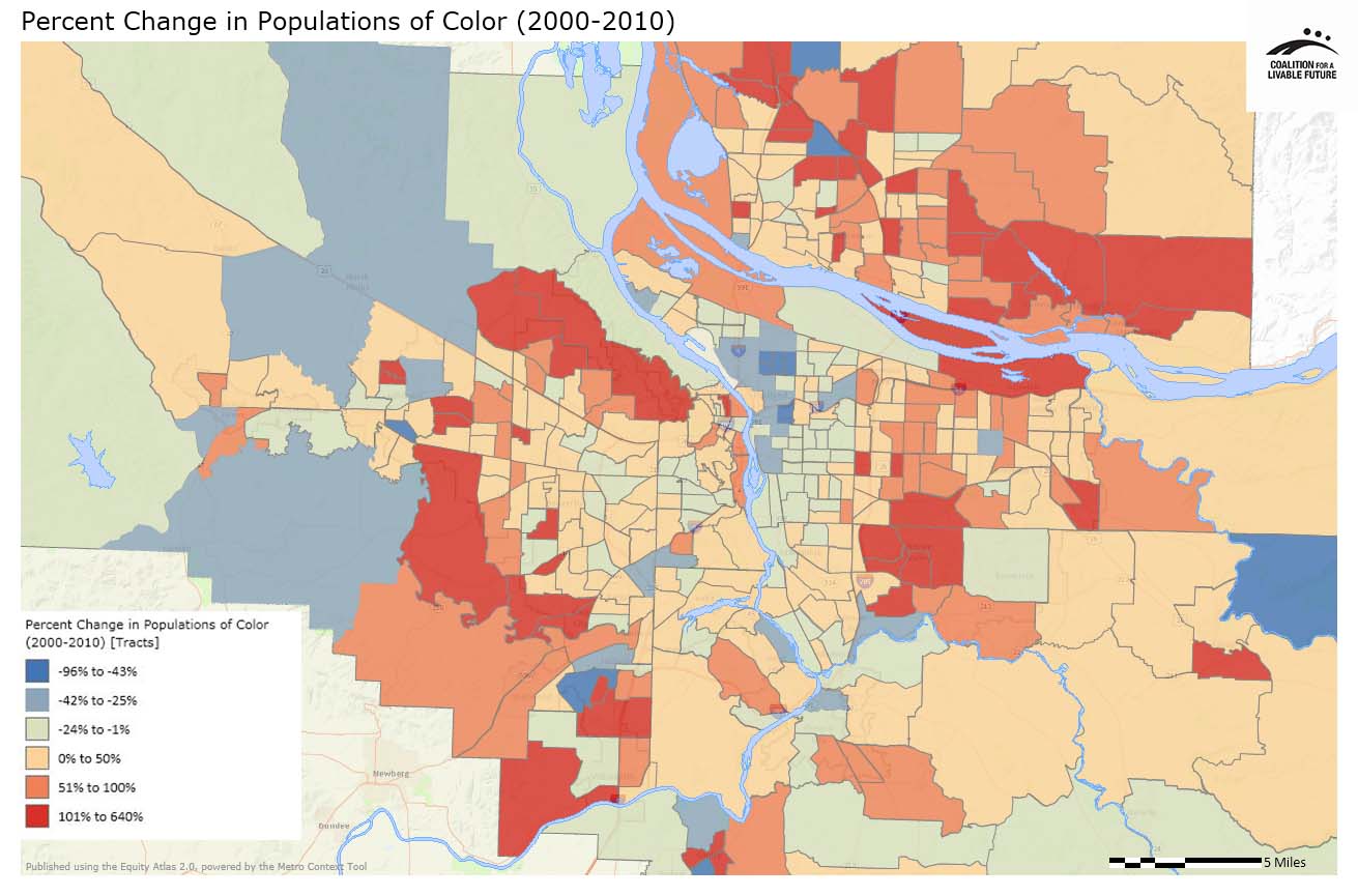 Percent Change in Populations of Color (2000-2010) Percent Change in Populations of Color (2000-2010)