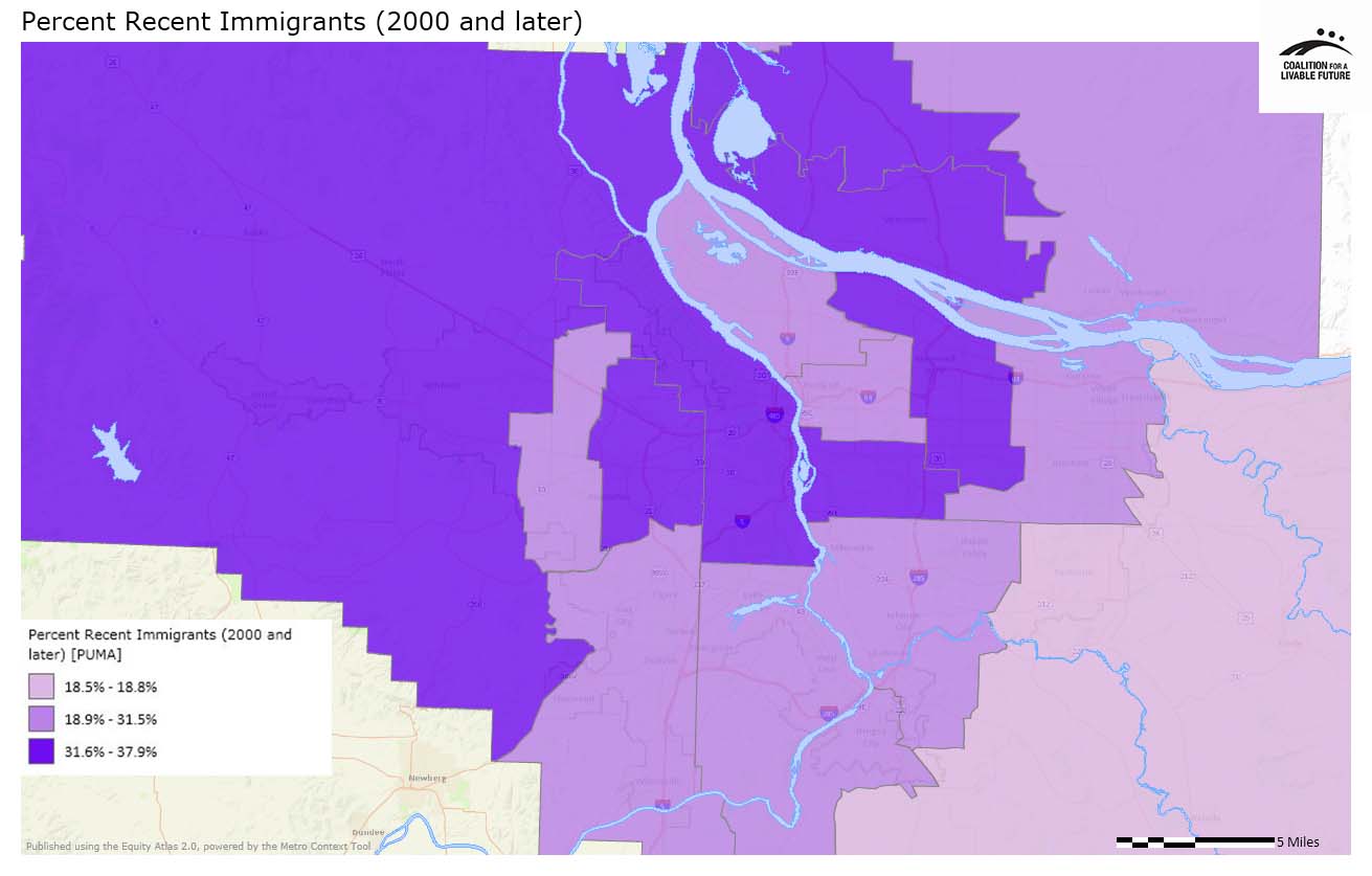 Percent Recent Immigrants (2000 and Later) Percent Recent Immigrants (2000 and Later)