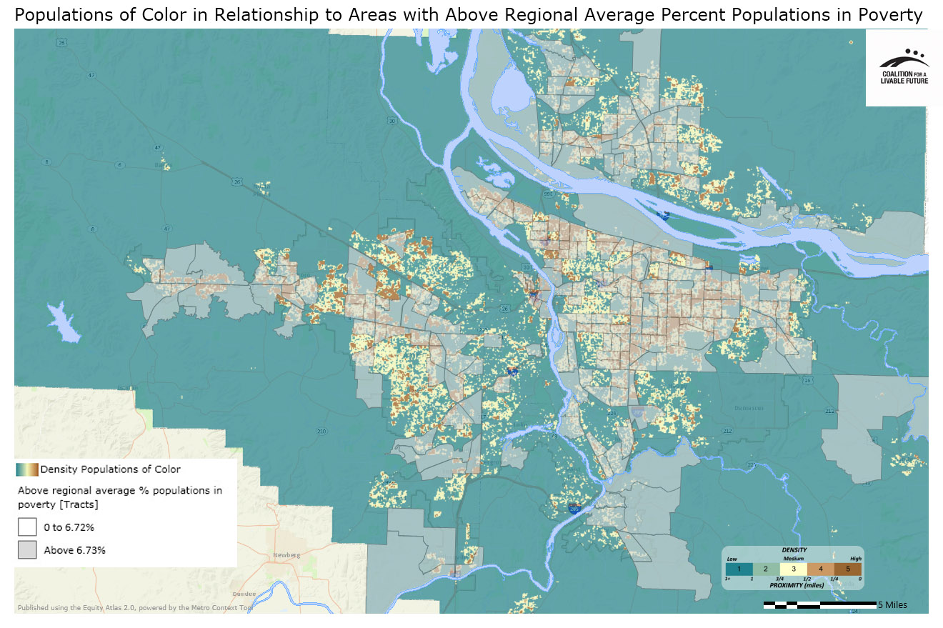 Populations of Color in Relationship to Areas with Above Regional Average Percent Populations in Poverty Populations of Color in Relationship to Areas with Above Regional Average Percent Populations in Poverty