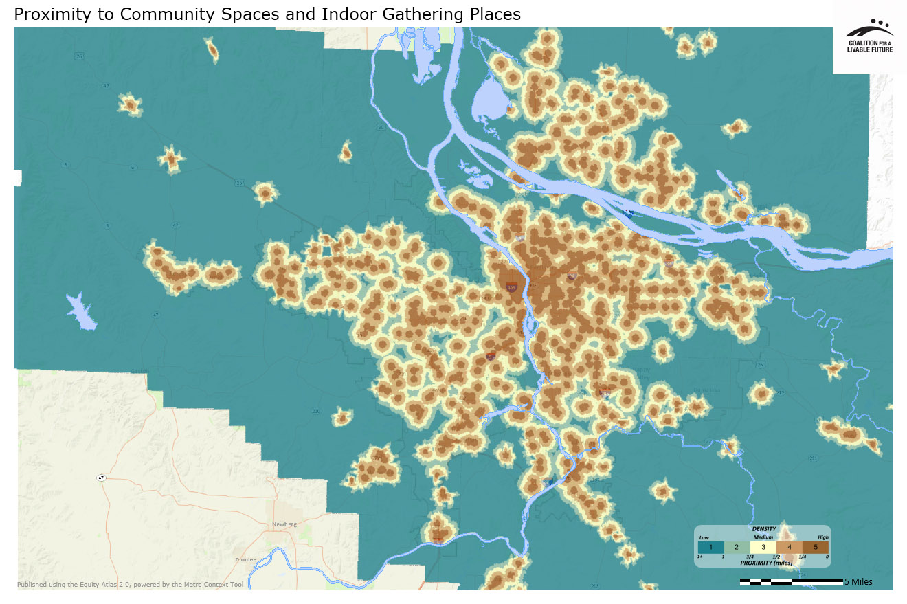 Proximity to Community Spaces & Gathering Places Proximity to Community Spaces & Gathering Places