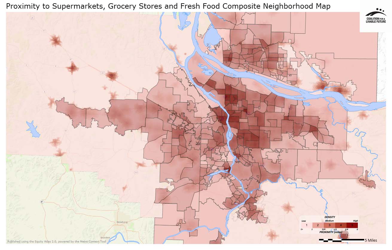 Proximity to Supermarkets, Grocery Stores and Fresh Food Composite Neighborhood Map Proximity to Supermarkets, Grocery Stores and Fresh Food Composite Neighborhood Map