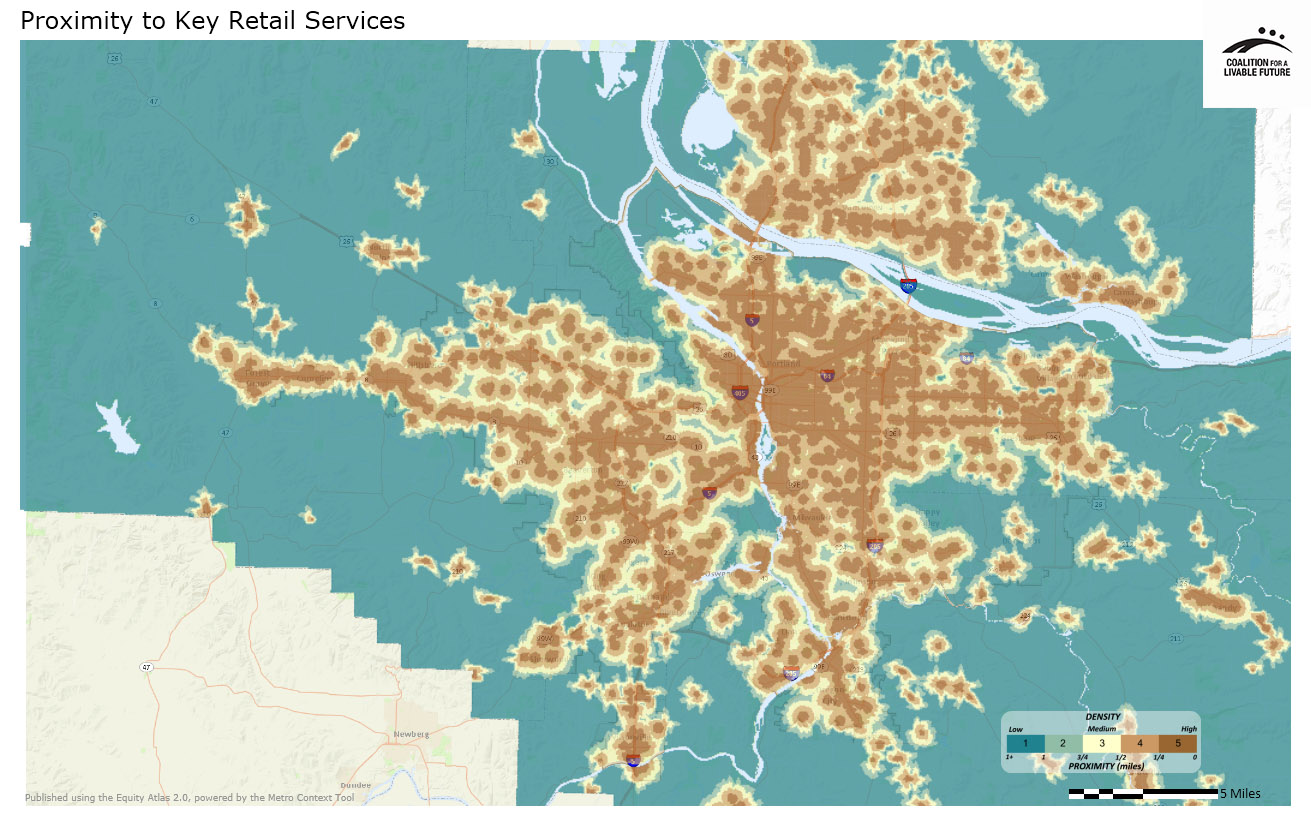 Proximity to Key Retail Services Proximity to Key Retail Services