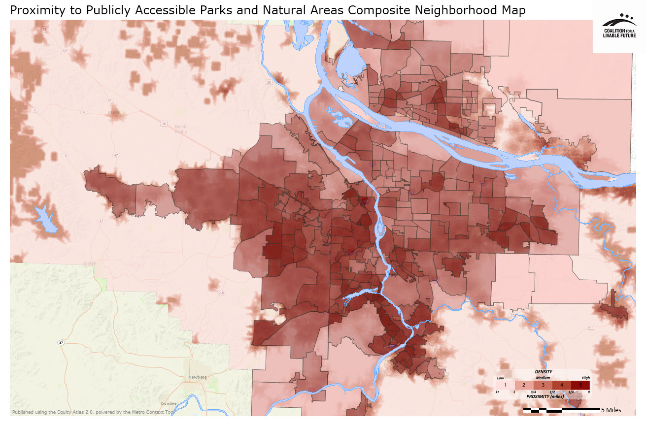 Proximity to Publicly Accessible Parks and Natural Areas Composite Neighborhood Map Proximity to Publicly Accessible Parks and Natural Areas Composite Neighborhood Map