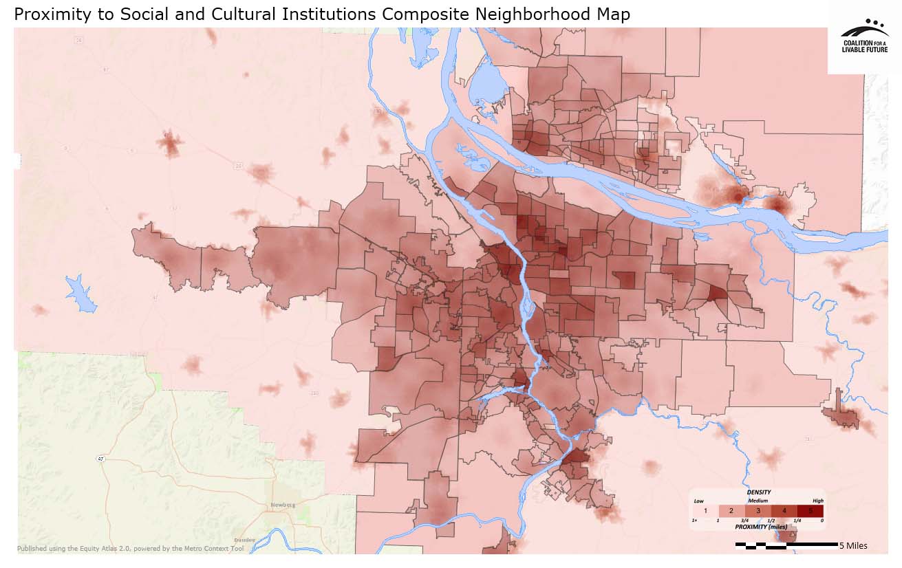 Proximity to Social & Cultural Institutions Composite Neighborhood Map Proximity to Social & Cultural Institutions Composite Neighborhood Map