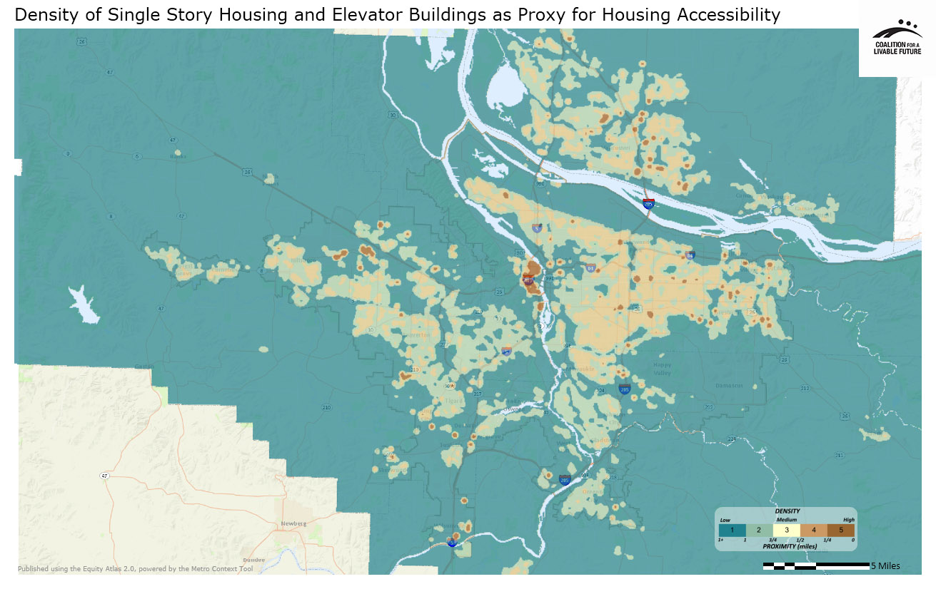 Density of Single Story Housing and Elevator Buildings as Proxy for Housing Accessibility Density of Single Story Housing and Elevator Buildings as Proxy for Housing Accessibility