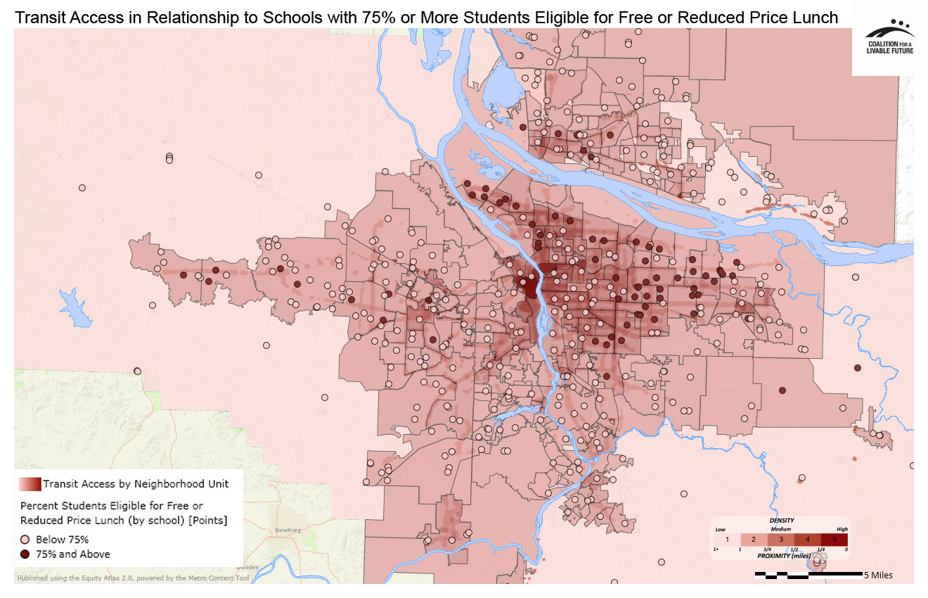 Transit Access in Relationship to Schools with 75% or More of Students Eligible for Free and Reduced Price Lunch Transit Access in Relationship to Schools with 75% or More of Students Eligible for Free and Reduced Price Lunch