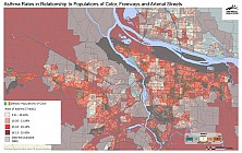 Asthma Rates in Relationship to Populations of Color, Freeways and Arterial Streets